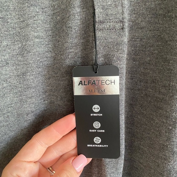 Alfani Men's Polo Shirt in Black and Gray Size Large - Picture 3 of 5